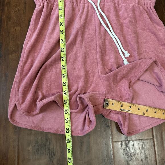 MADEWELL MWL Towel Terry Romper Dusty Rose Drawstring Waist Summer NWT - Picture 15 of 15